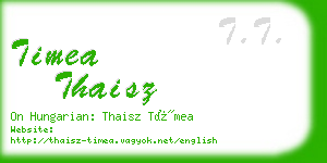 timea thaisz business card